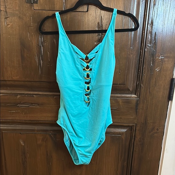 LINI Blue One-Piece Swimsuit with Classic Tank Design - Picture 7 of 10